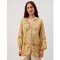 Monsoon Pure Cotton Floral Shirt Yellow Mix