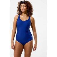 Speedo Shirred Contour Swimsuit Blue
