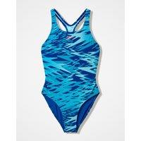 Speedo Hyperboom Print Medallist Swimsuit (4-16 Yrs) Blue