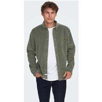 ONLY & SONS Regular Fit Corduroy Shirt Grey