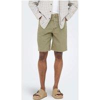ONLY & SONS Regular Fit Denim Shorts Beige