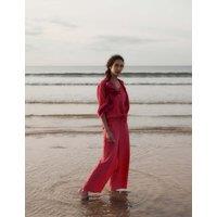 Seasalt Cornwall Pure Cotton Sleeveless Cropped Jumpsuit Pink
