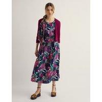 Seasalt Cornwall Pure Cotton Floral Midi Skater Dress Multi
