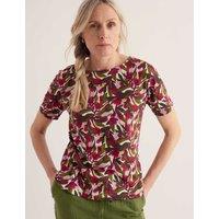 Seasalt Cornwall Pure Cotton Printed T-Shirt Red Mix