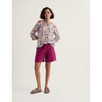 Seasalt Cornwall Pure Linen High Waisted Shorts Pink