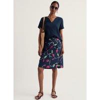 Seasalt Cornwall Pure Cotton Floral Knee Length A-Line Skirt Multi