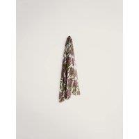 Seasalt Cornwall Modal Rich Floral Scarf with Linen Green Mix