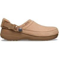 Crocs Classic Faux Suede Flat Clogs Brown