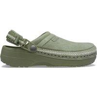 Crocs Ankle Strap Flat Clogs Green