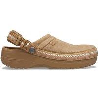 Crocs Ankle Strap Flat Clogs Brown