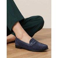 Jones Bootmaker Leather Penny Loafers Navy