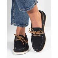 Jones Bootmaker Leather Boat Shoes Navy