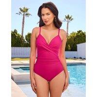 Miraclesuit Rock Solid Captivate Tummy Control Swimsuit Fuchsia
