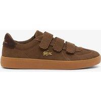 Lacoste Baseshot Pro Strap Suede Trainers Brown Mix
