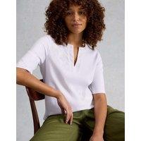 White Stuff Pure Cotton Embroidered T-Shirt White