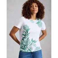White Stuff Pure Cotton Floral T-Shirt Multi