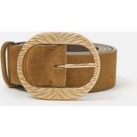 ACCESSORIZE Suede Textured Waist Belt Tan