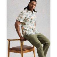 White Stuff Regular Fit Pure Cotton Printed Shirt White Mix