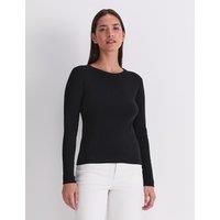 Sportscraft Pure Cotton Crew Neck Top Black