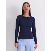 Sportscraft Pure Cotton Crew Neck Top Navy
