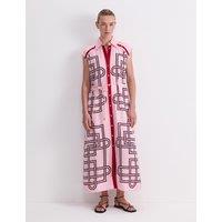 Sportscraft Printed Tie Waist Maxi Shirt Dress Pink Mix