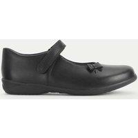 Start-Rite Kids' Leather Bow Riptape School Shoes (10 Small - 4 Large) Black