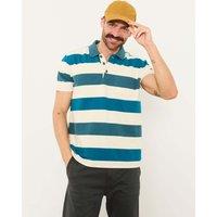 FatFace Pure Cotton Block Striped Polo Shirt Oatmeal Mix