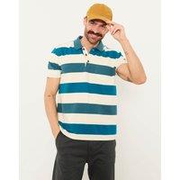 FatFace Pure Cotton Block Striped Polo Shirt Oatmeal Mix