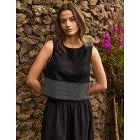 RO&ZO Pure Cotton Keyhole Contrast Shell Top Black Mix
