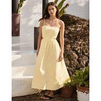 RO&ZO Strappy Cut Out Detail Midaxi Waisted Dress Yellow