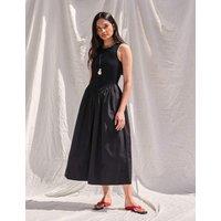 RO&ZO Jersey Midaxi Waisted Dress Black