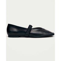 Alohas Leather Slip On Flat Ballet Pumps Black