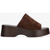 Steve Madden Suede Wedge Sandals Brown
