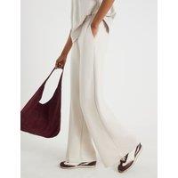 River Island Drawstring Wide Leg Joggers Cream