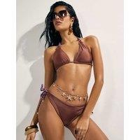 River Island Reversible Padded Triangle Bikini Top Multi