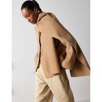 Whistles Double Faced Wool Trench Coat Camel
