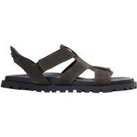 Whistles Leather Footbed Sandals Grey