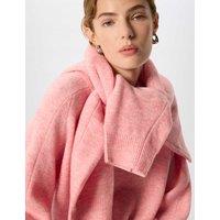 Whistles Wool Blend Crew Neck Curved Hem Jumper Pink