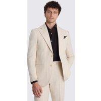 MOSS Relaxed Fit Linen Rich Striped Suit Jacket Camel