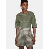 Jigsaw Pure Linen T-Shirt Khaki