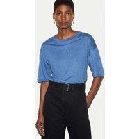 Jigsaw Pure Linen T-Shirt Blue