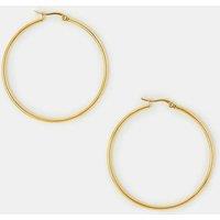 ACCESSORIZE Gold Tone 5cm Hoop Earrings Gold