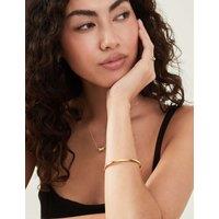 ACCESSORIZE Gold Tone Stainless Steel Hinged Bangle Gold
