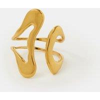 ACCESSORIZE Gold Tone Fluid Adjustable Ring Gold