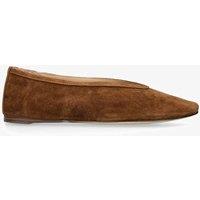Steve Madden Suede Flat Ballet Pumps Brown
