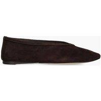 Steve Madden Leni Leather Slip On Flat Pumps Brown