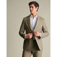 Charles Tyrwhitt Slim Fit Pure Wool Suit Jacket Taupe