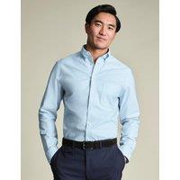 Charles Tyrwhitt Slim Fit Non Iron Cotton Rich Oxford Shirt Light Blue