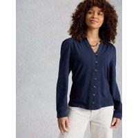 White Stuff Pure Cotton Shirt Navy