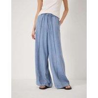 HUSH Pure Lyocell Wide Leg Trousers Light Blue